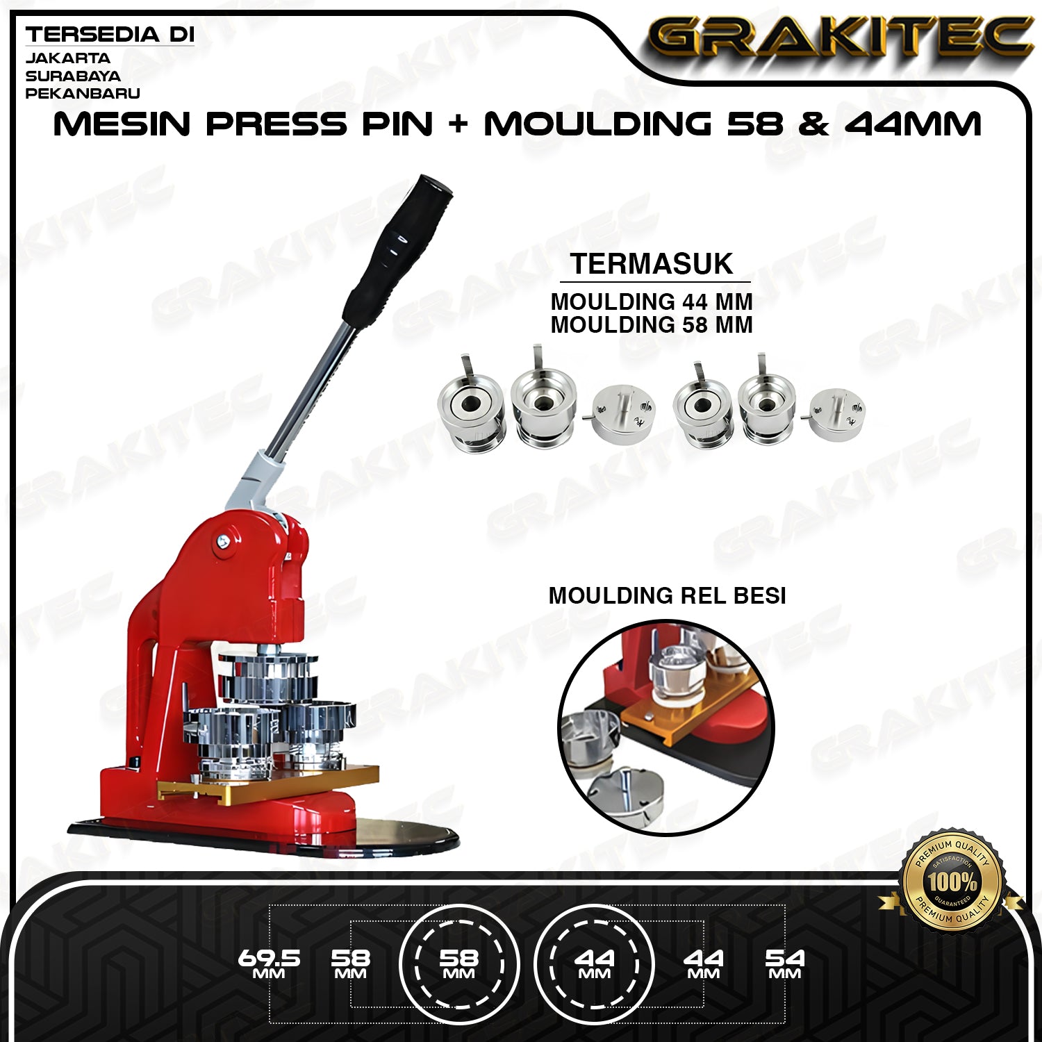 MESIN PRESS PIN TERMASUK MOULDING 58 & 44